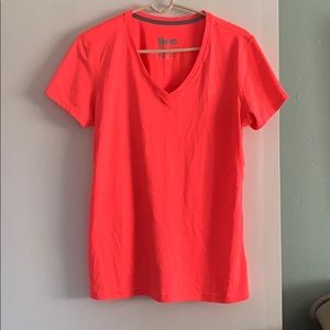 Nike Coral dri-fit v-neck athletic shirt